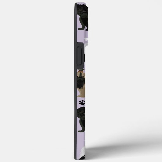 シーズー(犬)Tzu犬の足と骨ケースメイトiPhoneケース Case-Mate iPhoneケース (裏面 / 右)