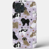 シーズー(犬)Tzu犬の足と骨ケースメイトiPhoneケース Case-Mate iPhoneケース (裏面)