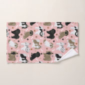 シーズー（犬）TZU犬の足と骨バスタオルセット バスタオルセット (ハンドタオル)