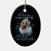 シーズー（犬）TZU犬ペット恋しく思メモリアル残り セラミックオーナメント (正面)