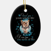 シーズー（犬）TZU犬ペット恋しく思メモリアル残り セラミックオーナメント (裏面)