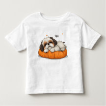 シーズー（犬）Tzu眠っている子犬Tシャツ