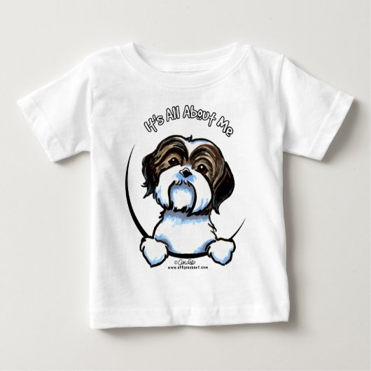 シーズー(犬)Tzu私について ベビーTシャツ (正面)