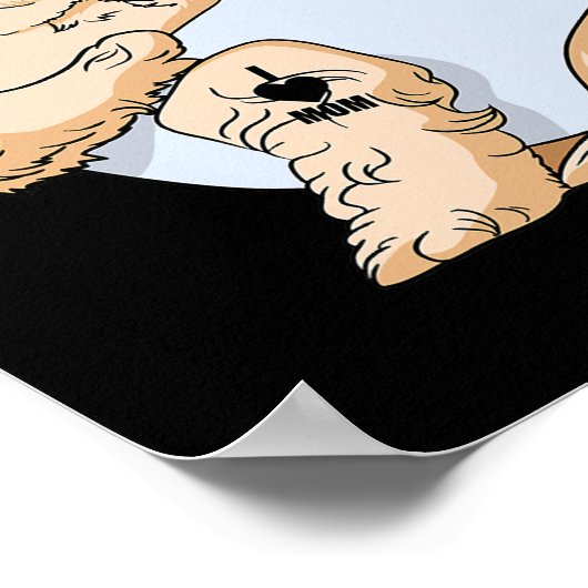 シーズー(犬)Tzu私は母タトゥードッグ母おもしろいの日が大好き ポスター (角)