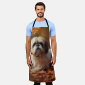 シーズー（犬）Tzu紅葉秋 インスパイア エプロン (着用した状態)