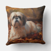 シーズー（犬）Tzu紅葉秋 インスパイア クッション (裏面)