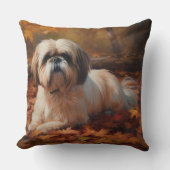 シーズー（犬）Tzu紅葉秋 インスパイア クッション (正面)