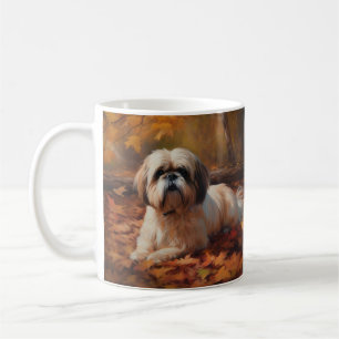 シーズー（犬）Tzu紅葉秋 インスパイア コーヒーマグカップ