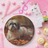 シーズー(犬)Tzu紅葉秋 インスパイア ペーパープレート (パーティー)