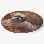 シーズー(犬)Tzu紅葉秋 インスパイア ペーパープレート (アングル)