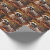 シーズー(犬)Tzu紅葉秋 インスパイア ラッピングペーパー (角)