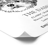 シーズー(犬)Tzu結婚 Dogの特徴的なドリンク看板 ポスター (角)