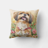 シーズー（犬）Tzu装飾用クッション クッション (裏面)