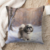 シーズー(犬)Tzu雪のクリスマス クッション (ブランケット)