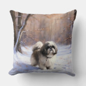シーズー(犬)Tzu雪のクリスマス クッション (正面)