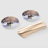 シーズー（犬）Tzu雪のクリスマス ハンドファン (組立なし)