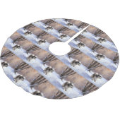 シーズー（犬）Tzu雪のクリスマス ブラッシュドポリエステルツリースカート (アングル)