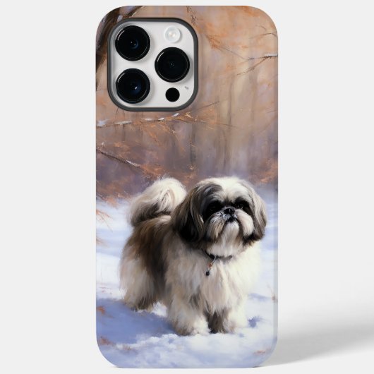 シーズー(犬)Tzu雪のクリスマス Case-Mate iPhoneケース (裏面)