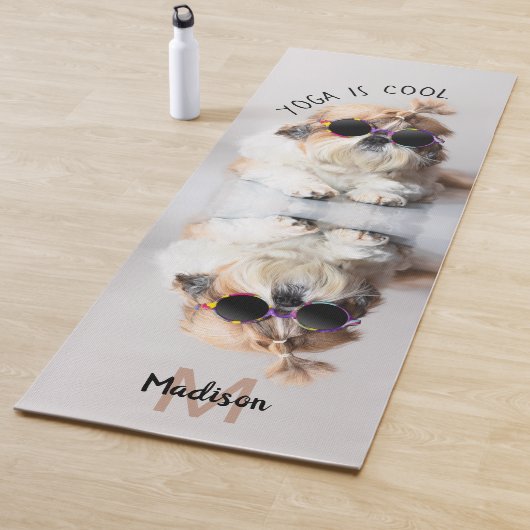シーズー(犬)Tzu クールおもしろいかわいい写真カスタムモノグラム ヨガマット (インサイチュ)