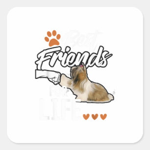 シーズー(犬)Tzu 最高の Friends for lifeおもしろい犬品種 スクエアシール