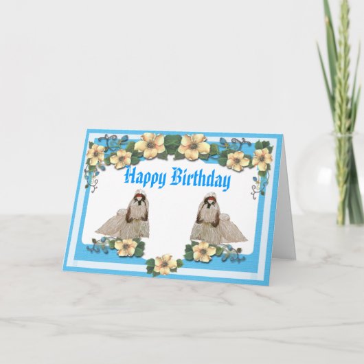 シーズー（犬）-Tzu – 永遠に揺れ動く カード (正面)