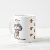 シーズー(犬)Tzu – 犬の名前の追加、文字の変更 コーヒーマグカップ (正面左)