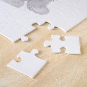 シーズー(犬)Tzu – 白と灰色のタン ジグソーパズル (側面)