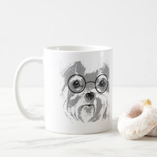 シーズー(犬)Tzu (眼鏡つき) コーヒーマグカップ