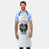 シーズー（犬）Tzu – 私の母はどこ エプロン (着用した状態)