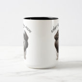 シーズー(犬)Tzu – 私の母はどこ ツートーンマグカップ (中央)