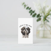 シーズー(犬)Tzu – 私の母はどこ 名刺 (スタンド正面)