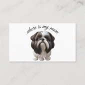 シーズー(犬)Tzu – 私の母はどこ 名刺 (裏面)