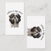 シーズー(犬)Tzu – 私の母はどこ 名刺 (正面/裏面)