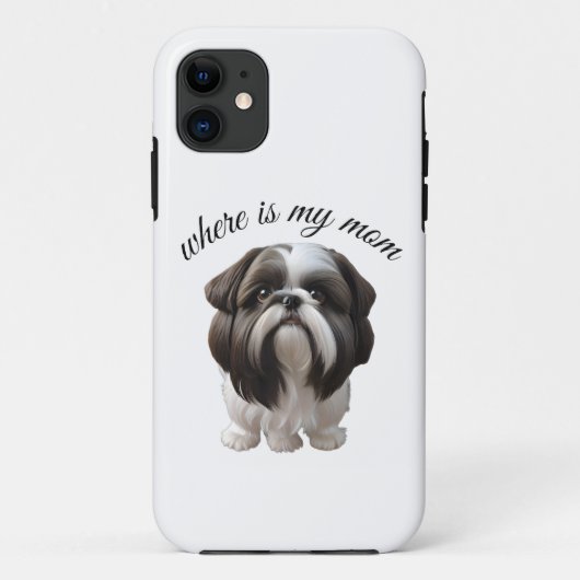 シーズー(犬)Tzu – 私の母はどこ Case-Mate iPhoneケース (裏面)