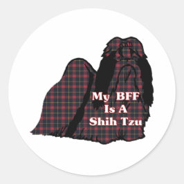 シーズー(犬)Tzu BFFステッカー ラウンドシール