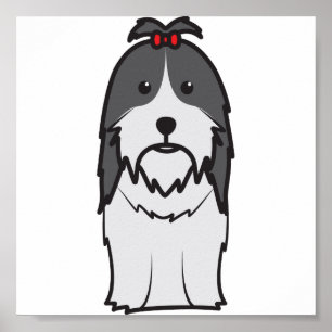 シーズー(犬)Tzu Dog Cartoon ポスター