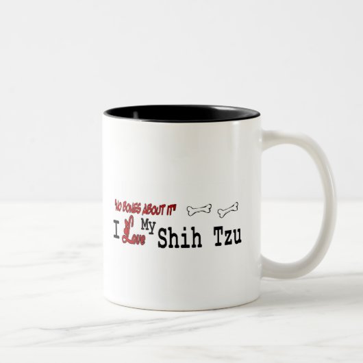 シーズー（犬）Tzu (I Love)マグ ツートーンマグカップ (右)