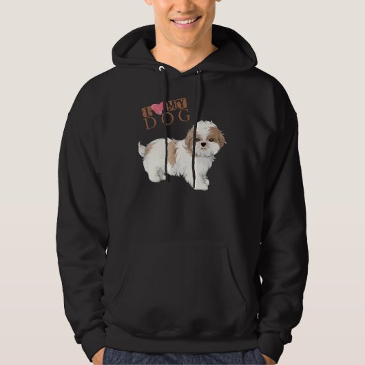 シーズー（犬）Tzu I Love My Dog パーカ (正面)