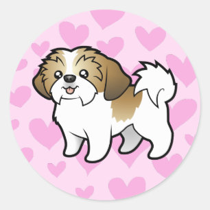 シーズー(犬)Tzu Love (パピーカット) ラウンドシール