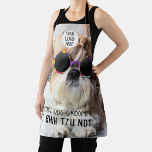 シーズー(犬)Tzu Not クール Dogトリマーカスタム文字ロゴ エプロン