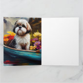 シーズー（犬）Tzu on aパドル：風光明媚な冒険 カード (内部)