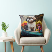 シーズー（犬）Tzu on aパドル：風光明媚な冒険 クッション (椅子)