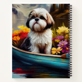 シーズー（犬）Tzu on aパドル：風光明媚な冒険 ノートブック (裏面)