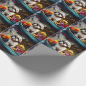 シーズー(犬)Tzu on aパドル:風光明媚な冒険 ラッピングペーパー (角)