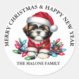 シーズー(犬)Tzu Santa Pawsは来Townへ ラウンドシール