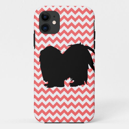 シーズー(犬) Tzu Silhouettの色シェブロンを選びます Case-Mate iPhoneケース (裏面)