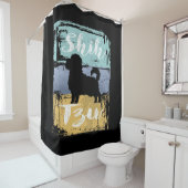 シーズー(犬)Tzu Tee -ヴィンテージレトロシーズー(犬)Tzu Dog シャワーカーテン (インサイチュ)