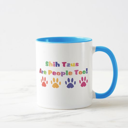 シーズー（犬）Tzusは人々でもある マグカップ (右)