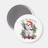 シーズー（犬）Tzu'Tis the Season – マグネット (正面/裏面)
