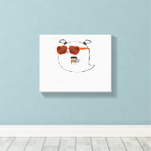 シーズ不気味ンキュート幽霊クラシックTシャツ キャンバスプリント (インサイチュ (ウッドフロア))